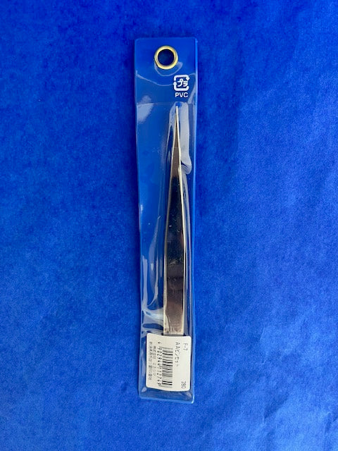 Mineshima F-102 Cation Coated Angled Tweezers - 125mm