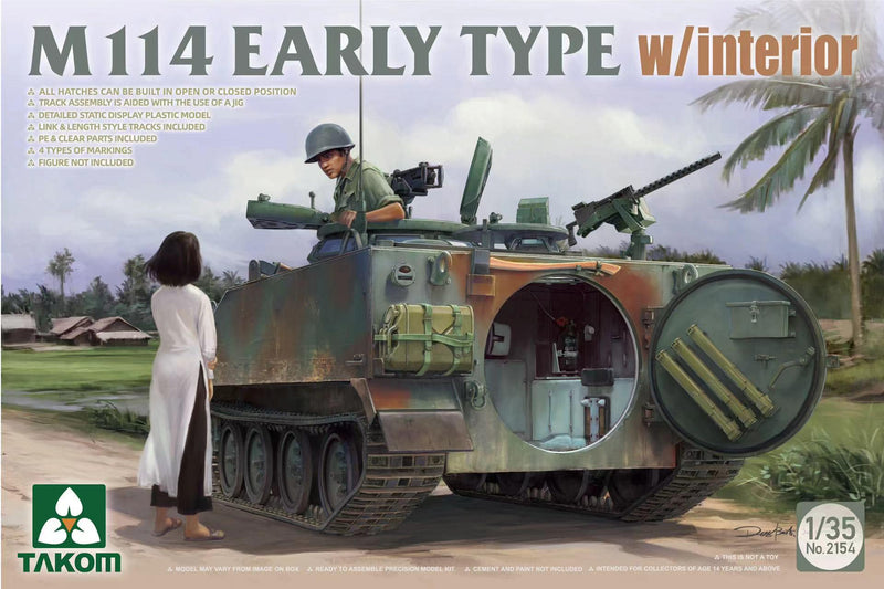 ***PREORDER - NOT IN STOCK*** Takom 2154 1/35 M114  EARLY WITH INTERIOR ***PREORDER***