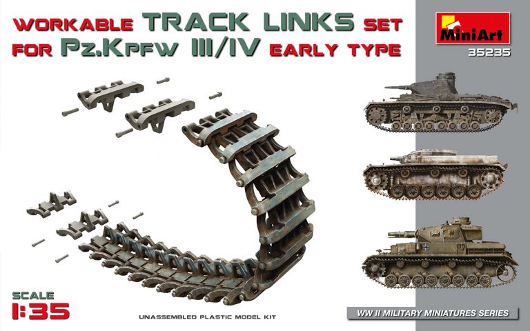 MiniArt 35235 1/35 Pz.Kpfw III/IV Workable Track Links Set - Early Type
