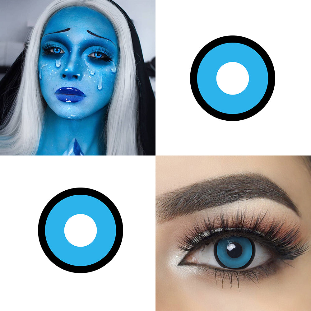 Blue Manson crazy lenses with model lens photo
