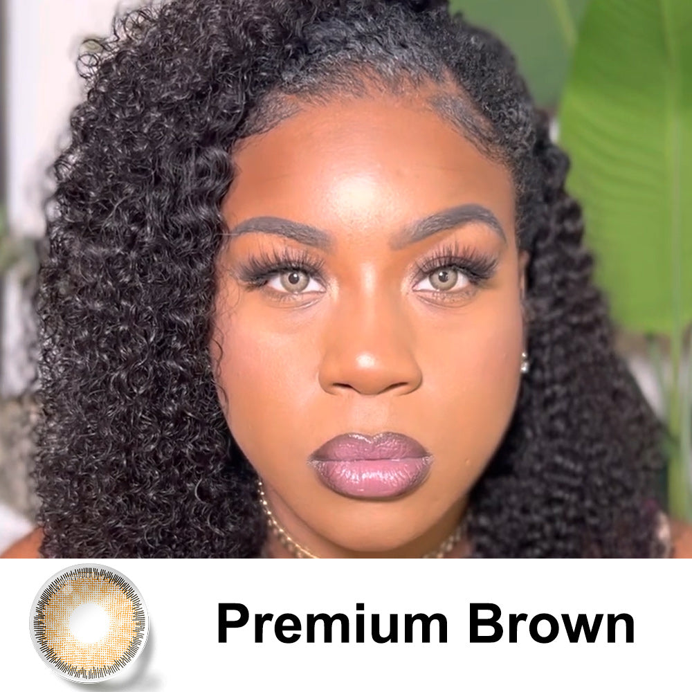 Wearing FreshGo Premium Brown Colored Contacts