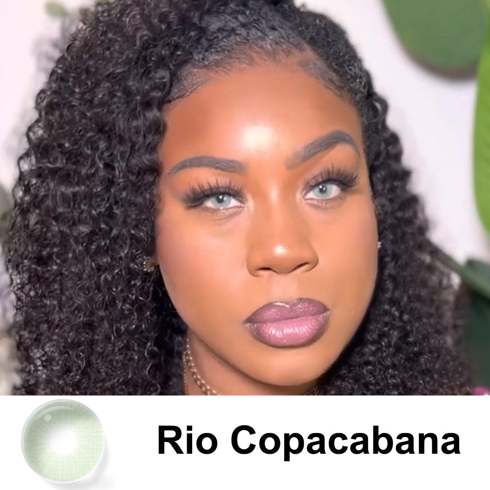 Wearing FreshGo Rio Copacabana Colored Contacts