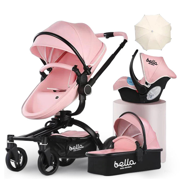luxury baby stroller 3 in 1 with car seat