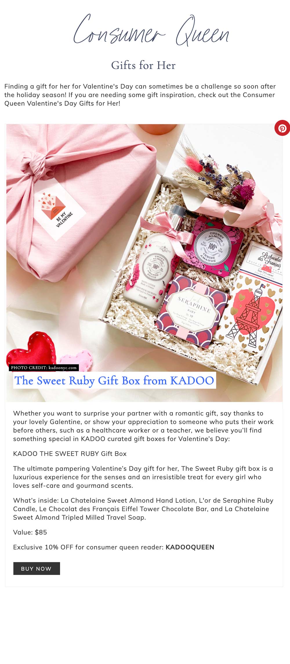 kadoo consumer queen valentine gift guide gift for her