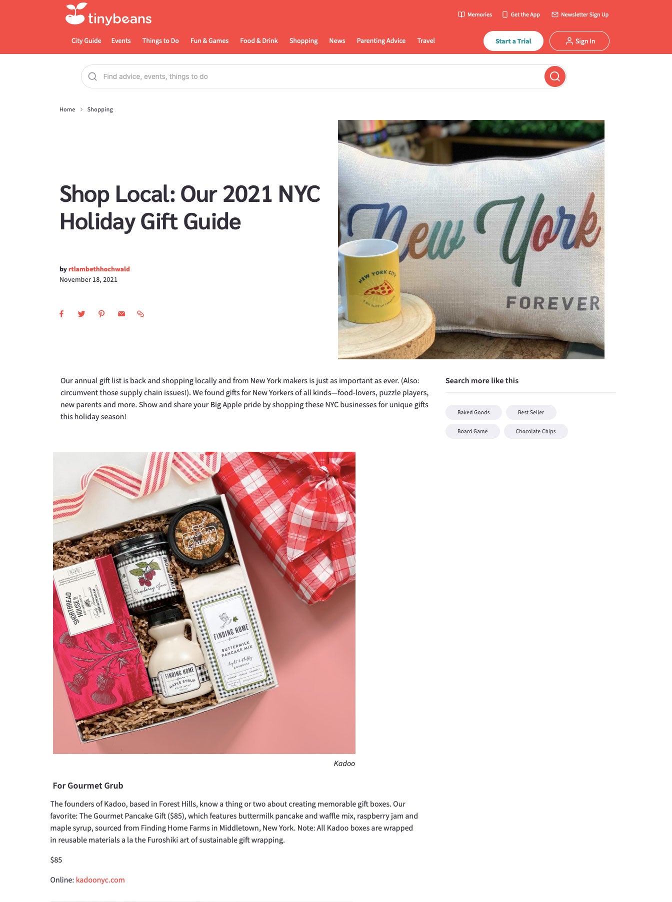 kadoo press tiny beans new york nyc holiday gift guide 2021