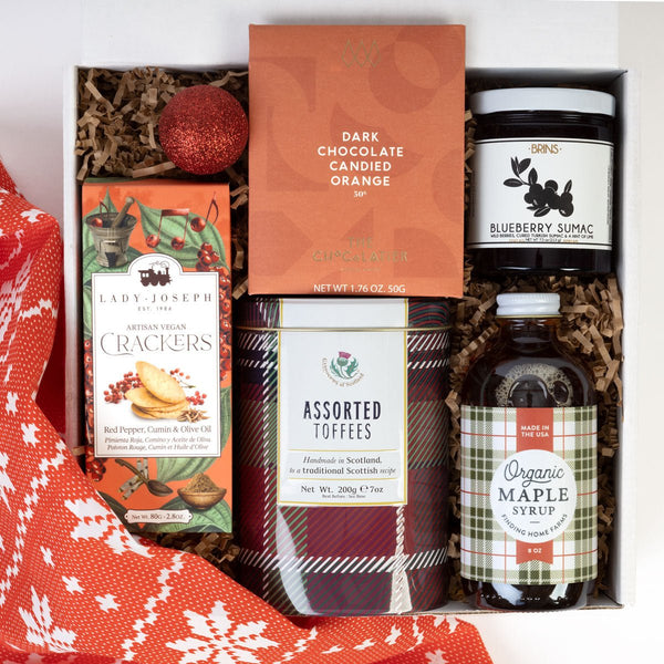 kadoo sweet salty holiday gift box maple syrup jam toffees cookies