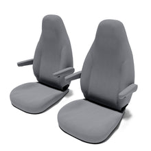 Laden Sie das Bild in den Galerie-Viewer, Clever (Citroën Jumper Basis) (ab 2014) Sitzbezug [Set Vordersitze] mit Armlehne [Grey]