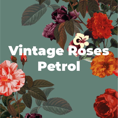 Vintage Roses Petrol