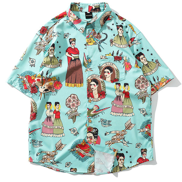 cartoon printed shirts for mens