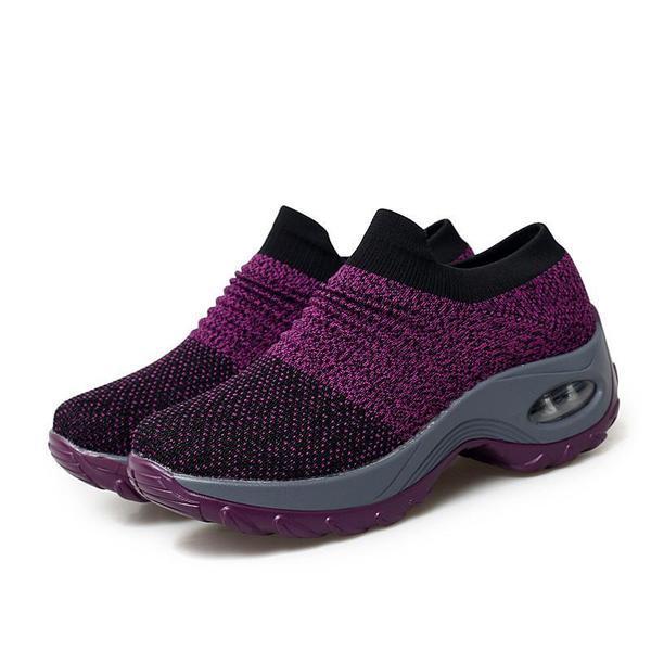 mesh cushioned running casual platform shoes