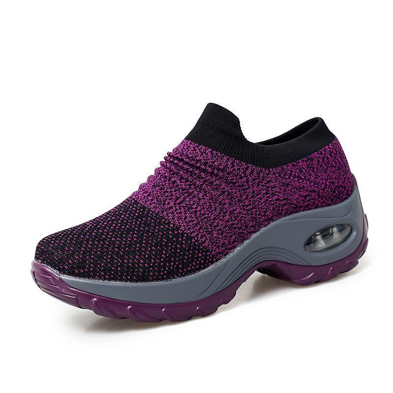 mesh cushioned running casual platform shoes