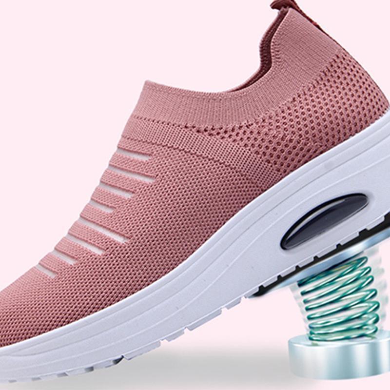 mesh cushioned running casual platform shoes