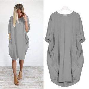 loose style pocket dress