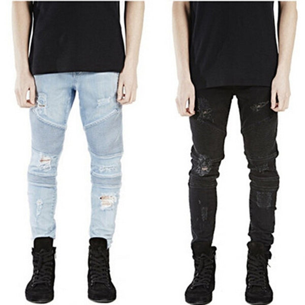 ripped jeans with zippers