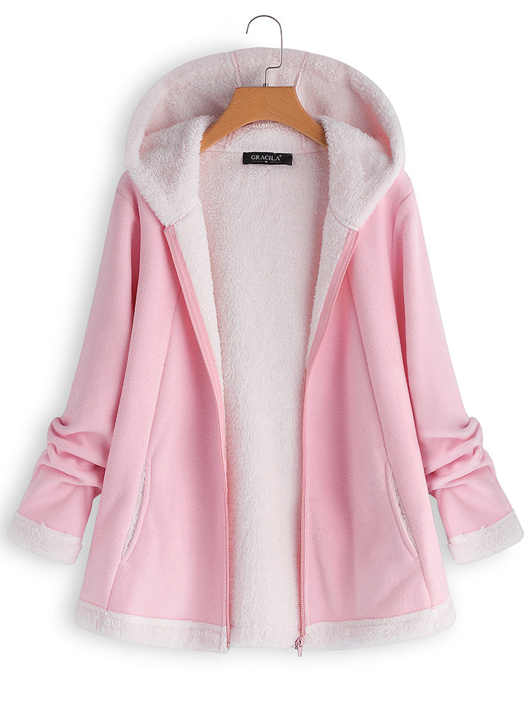 womens fleece coats with hood