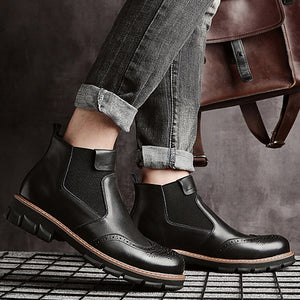 comfortable leather boots mens