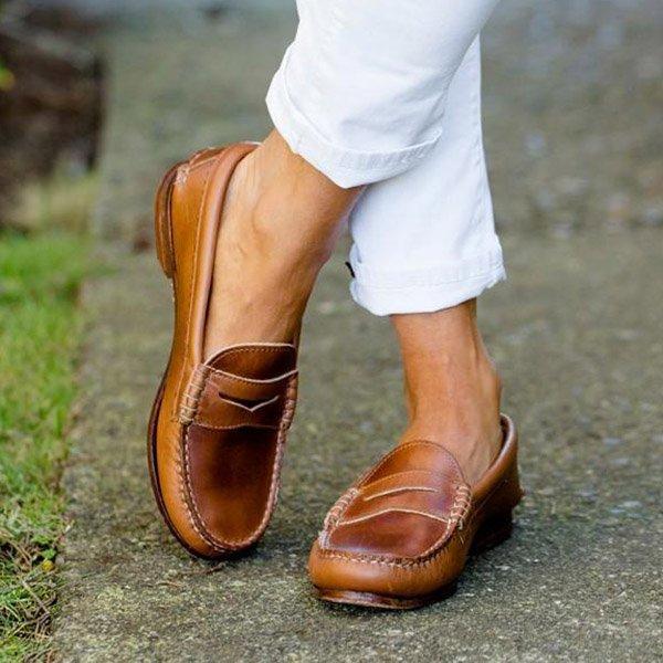 low heel loafers womens