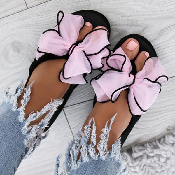 Casual Thick Non-slip Bow Slippers – pingchic
