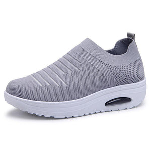 mesh cushioned running casual platform shoes