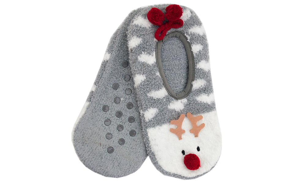 Ladies Fur or Knitted Animal Design Slipper Socks with Grip – Dynergy