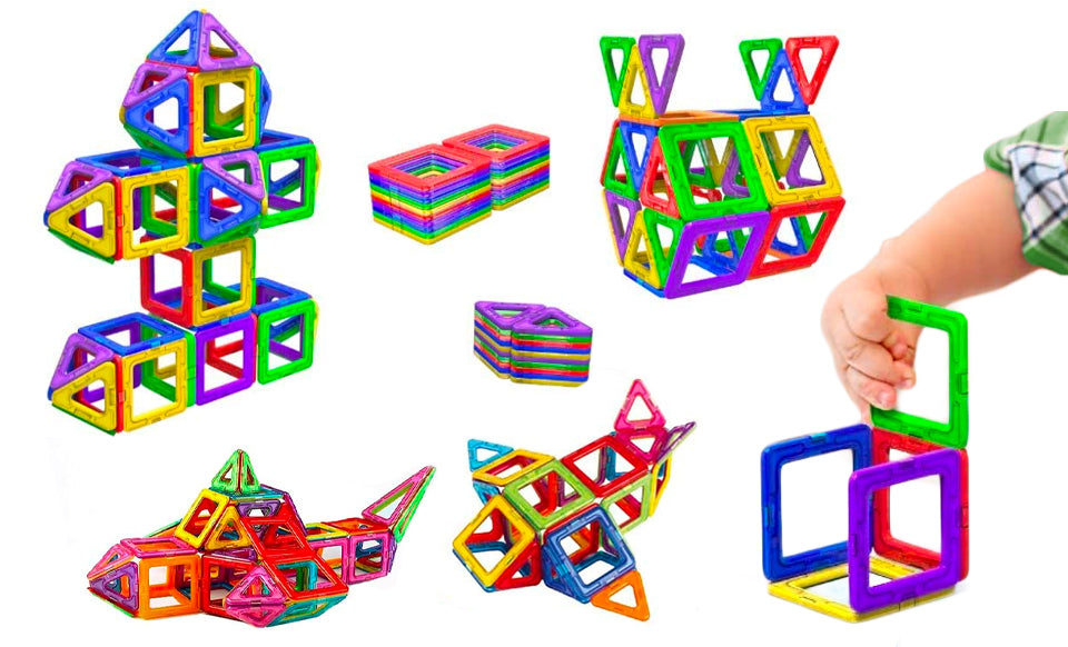 Magnetic Construction fun with Playmags and their 60 piece starter set