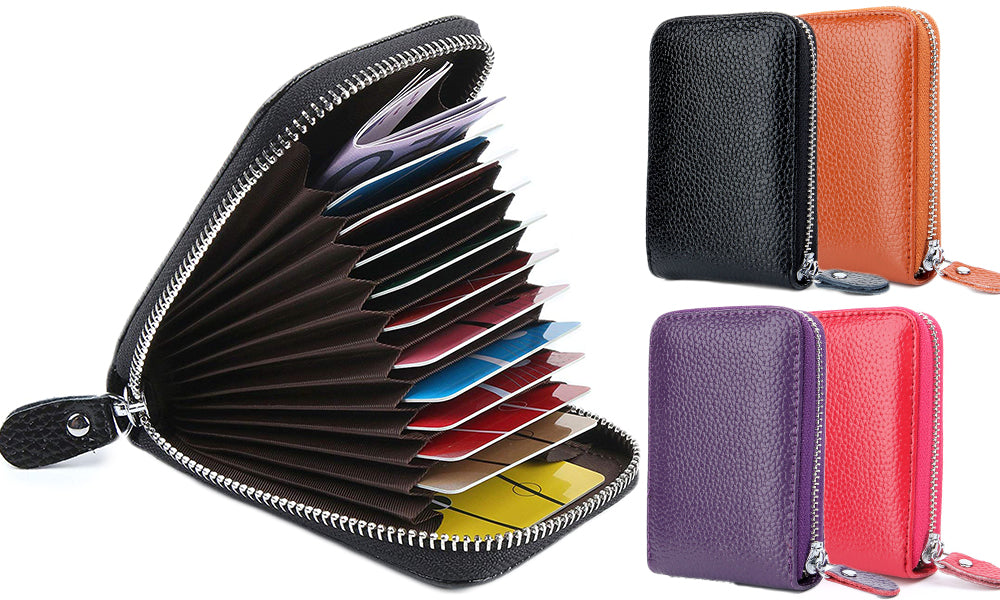 Women's Slim PU Leather Card Holder - 26 Slot – Dynergy