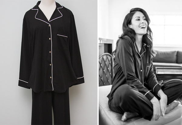 Black Silk Pyjamas, Luxury Nightwear