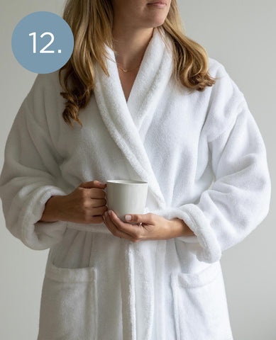 Classic Micro Cotton Robe White