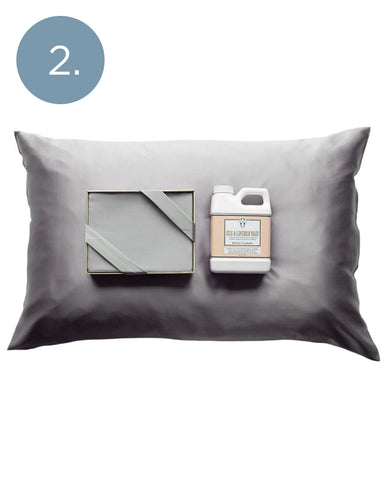 Silk Pillow Case and Silk Wash Set