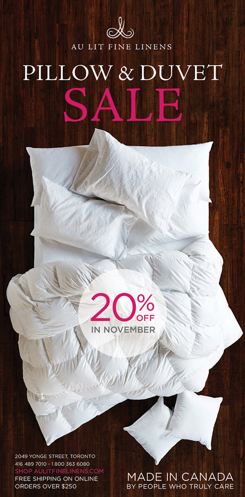 Our Pillow Duvet Sale Has Begun Enjoy 20 Off Au Lit Fine