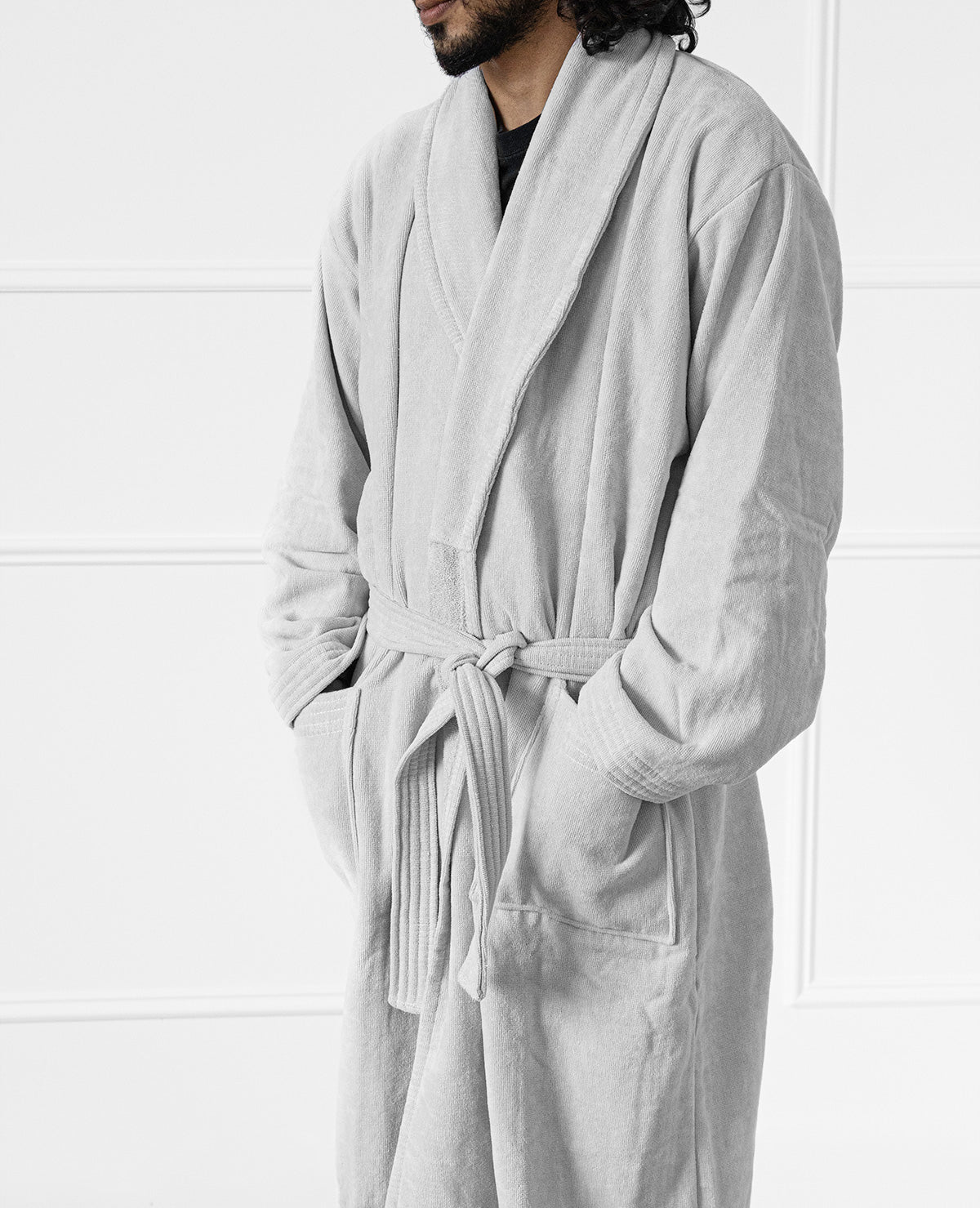 Organic Cotton Terry Robe Glacier