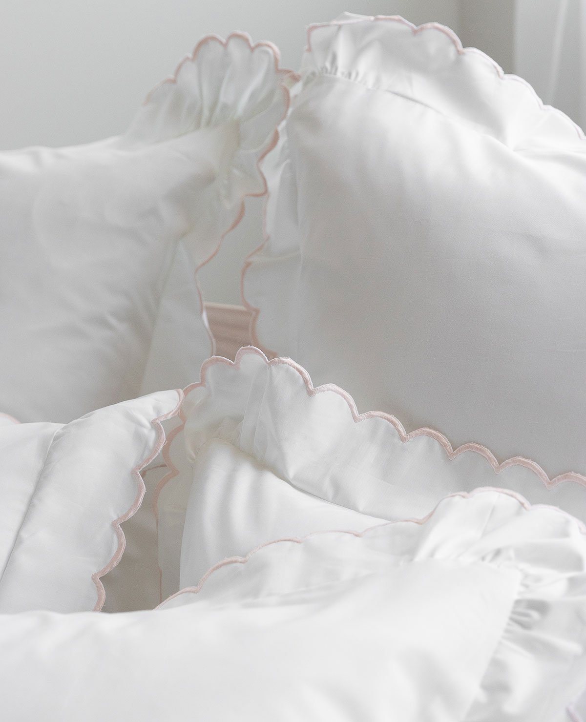 Scallop 220 Thread Count Percale Au Lit Fine Linens