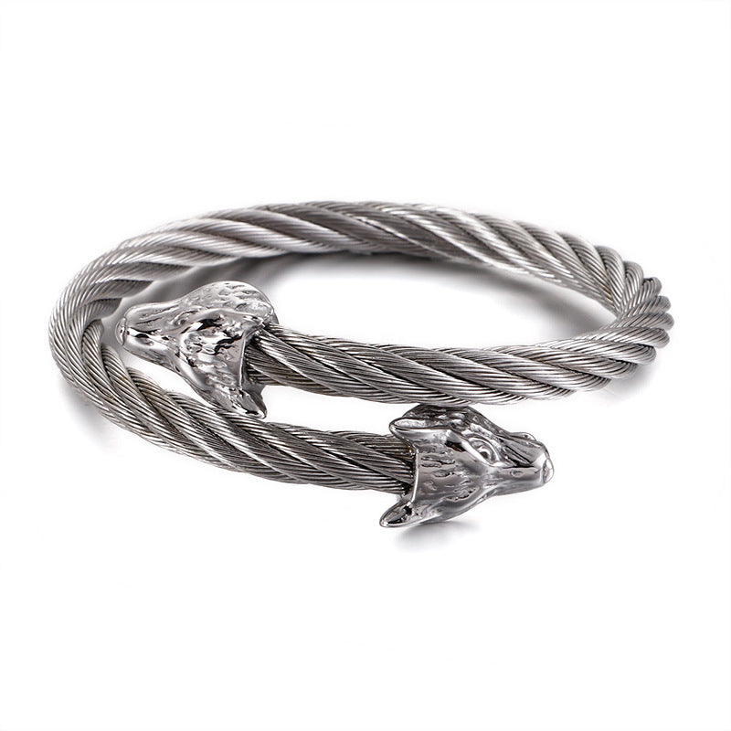 viking bracelet jade bracelet Men's charm Wolf bracelet - CIVIBUY