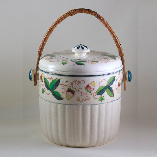 Fred Roberts Saucepan / Fancy Farmer Ceramic Pan / Mid Century