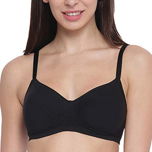 Buy SONA Women's Cotton Perfecto Full Coverage Black Non Padded Bra for  Women Online in India