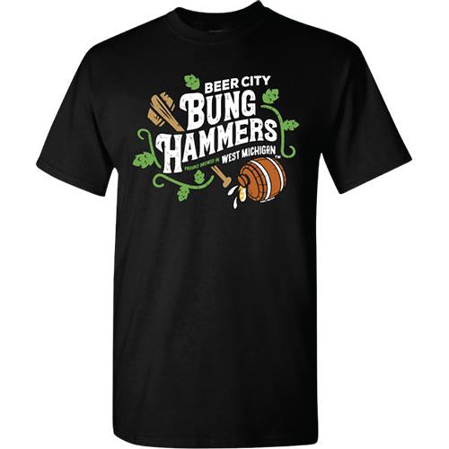 Beer City Bung Hammers Black T-Shirt – West Michigan Whitecaps Official ...