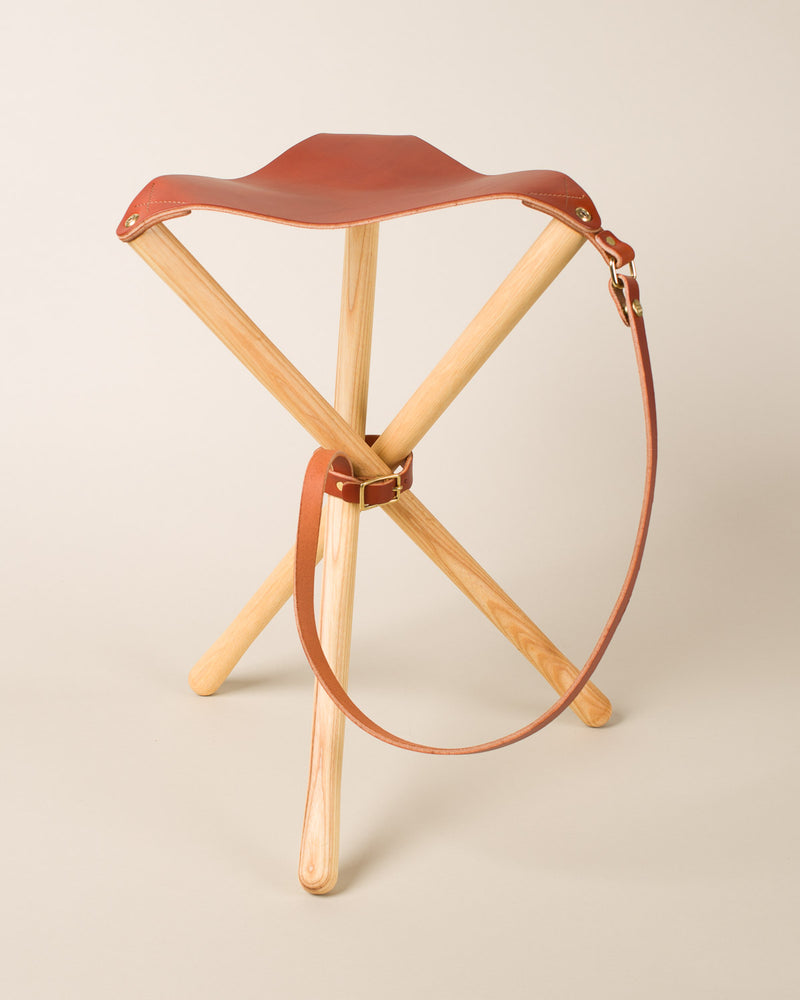 leather camp stool
