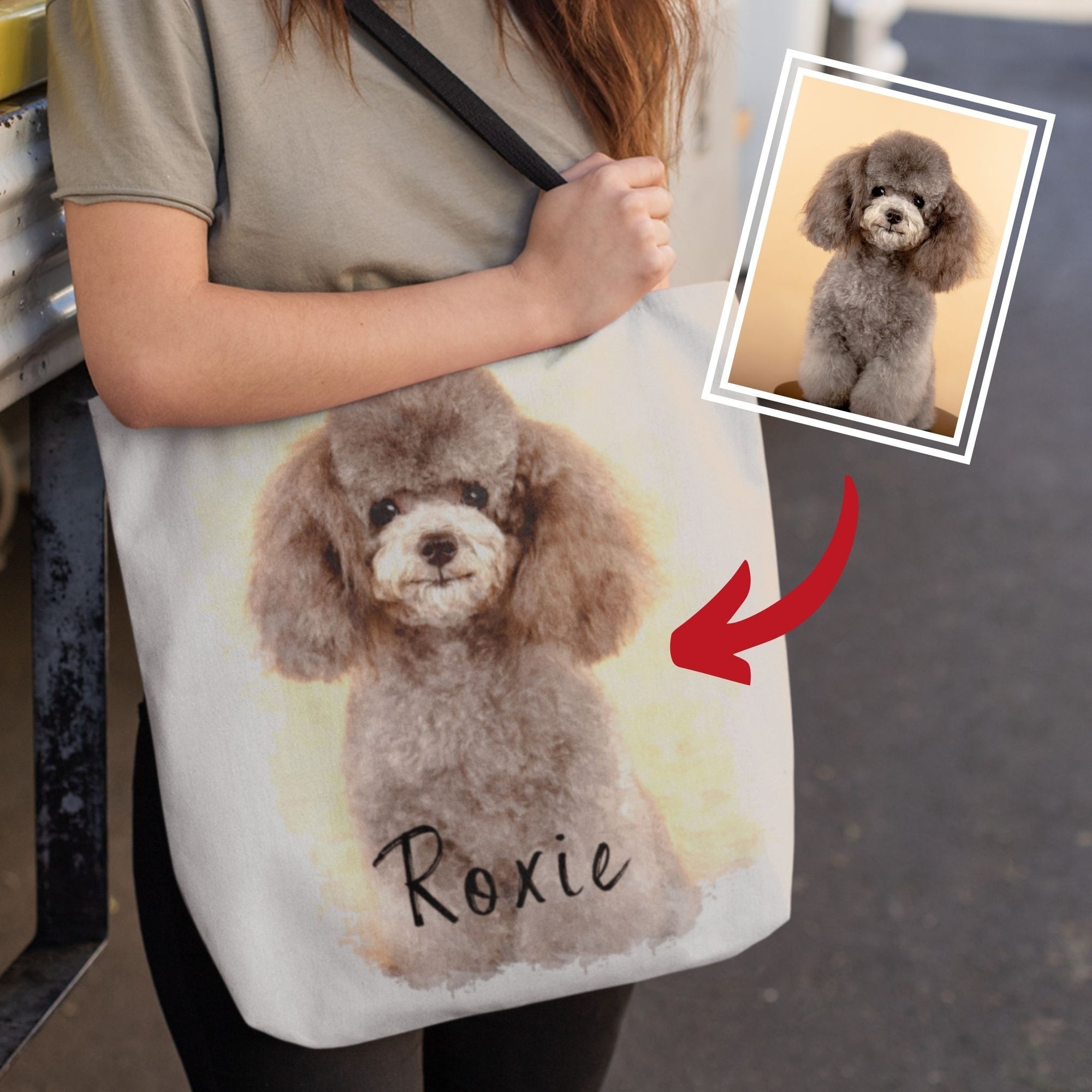 Custom Pet Art Tote Bag - Pet Portrait – Pop Your Pup!™