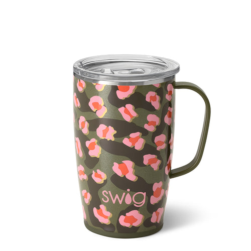 18oz Matte Red Insulated Travel Mug with Handle | Swig Life