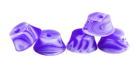 Teak Tuning Fingerboard Bubble Bushings - Purple/White Swirl