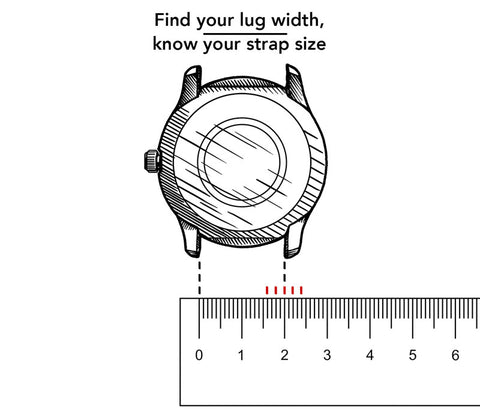 How to: Measure lug width / strap width to determine what width of strap to  order. 