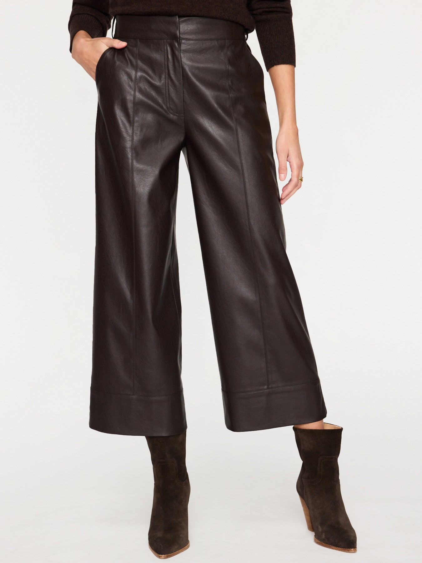 Faux Wide Leg Leather Pants – Dolce Cabo