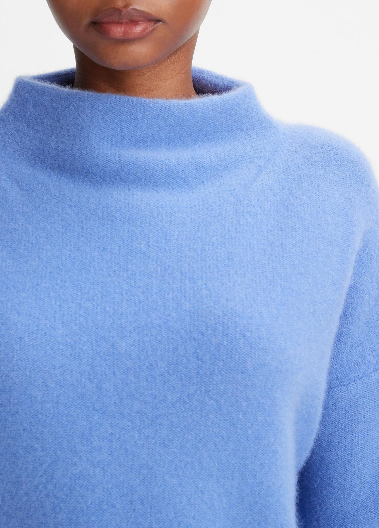 Plush Cashmere Funnel Neck Sweater