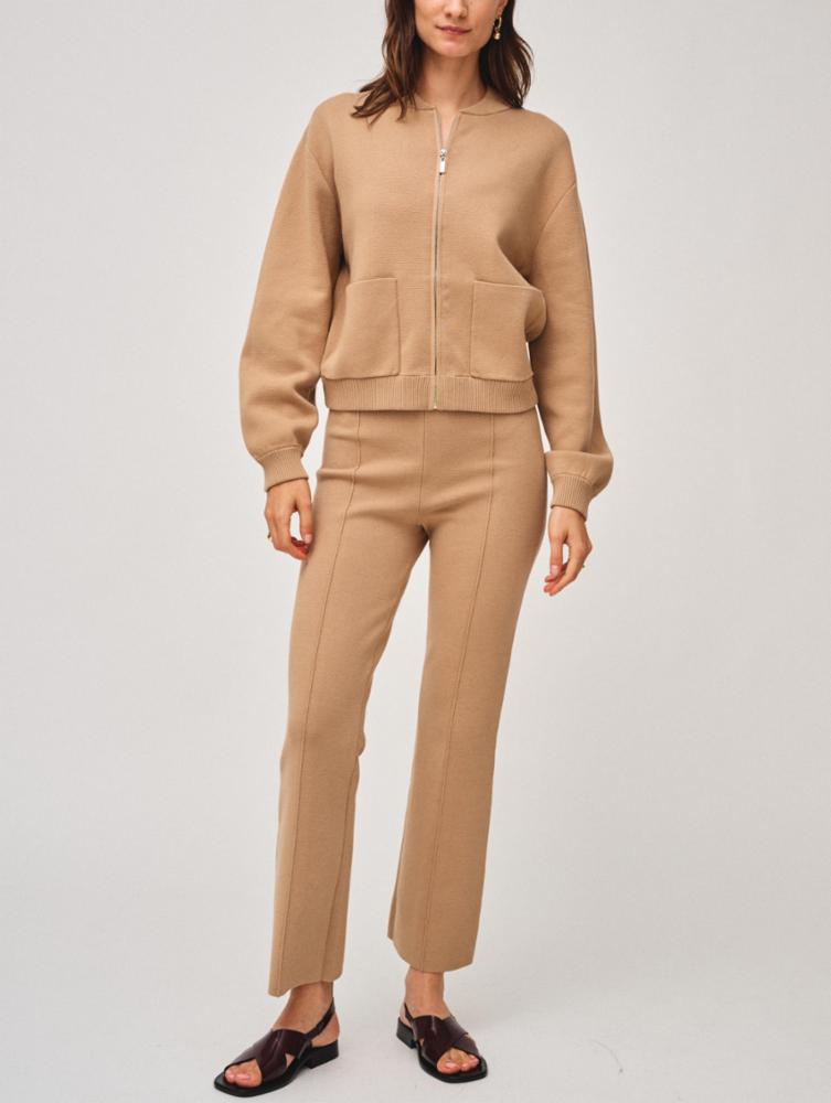 SPRWMN- Ankle Flare Pants- Camel - Dukes Online