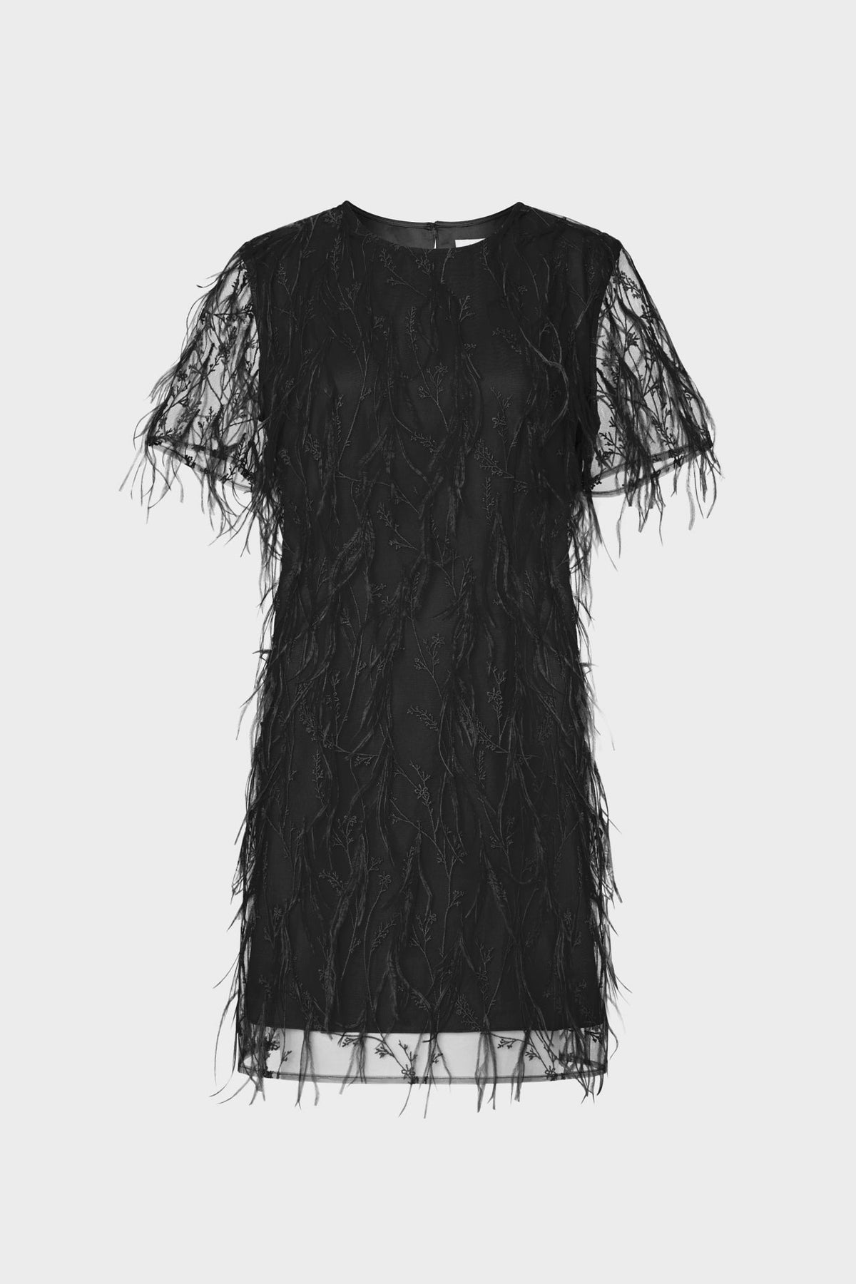 Black Faux Feathers Maternity Rbe Long Batwing Sleeves Two Pieces Floral  Embroidered Sequins Strapless Boho Photos Evening Gowns, Beyondshoping