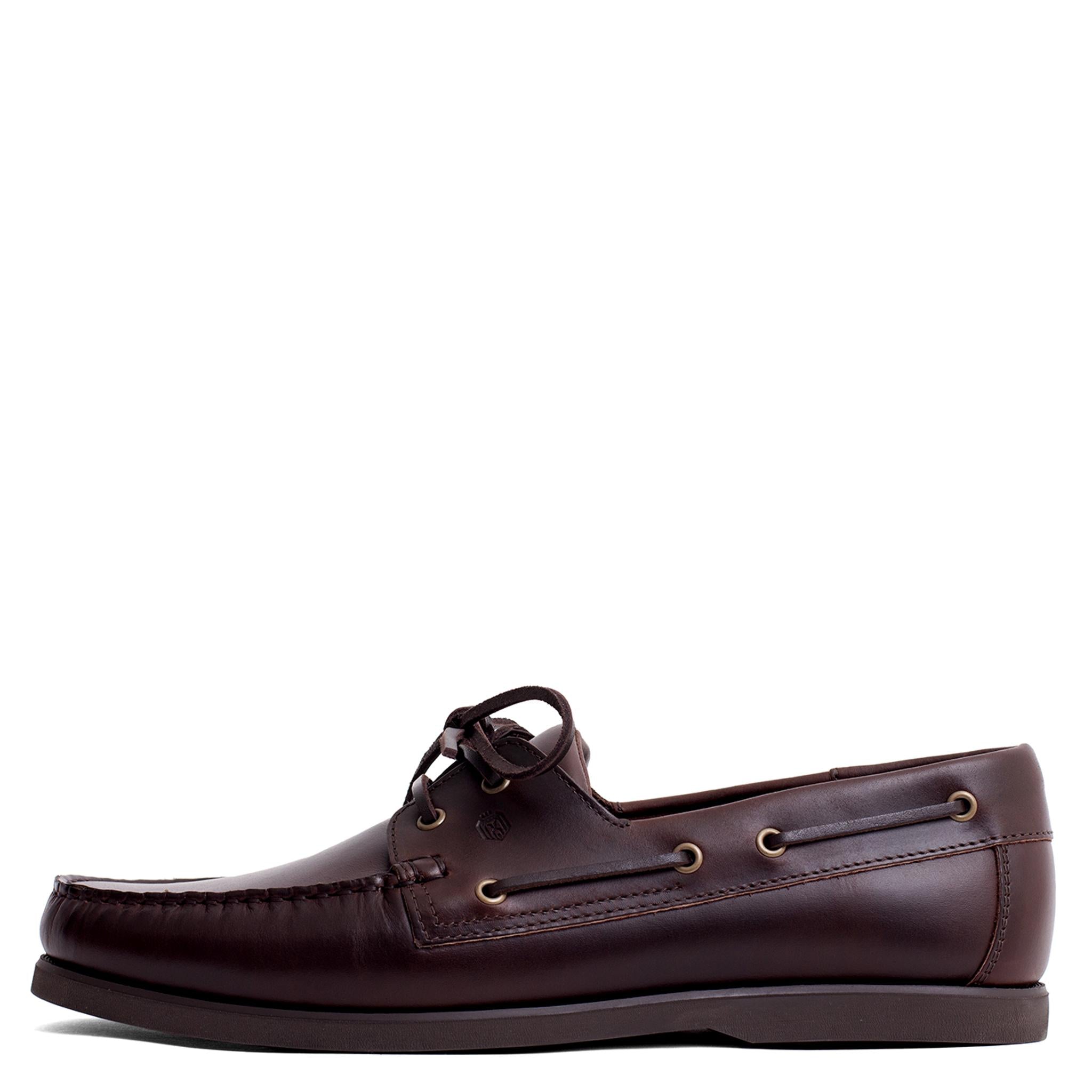 Dynamic Leather Boat Shoes | Dark Brown 