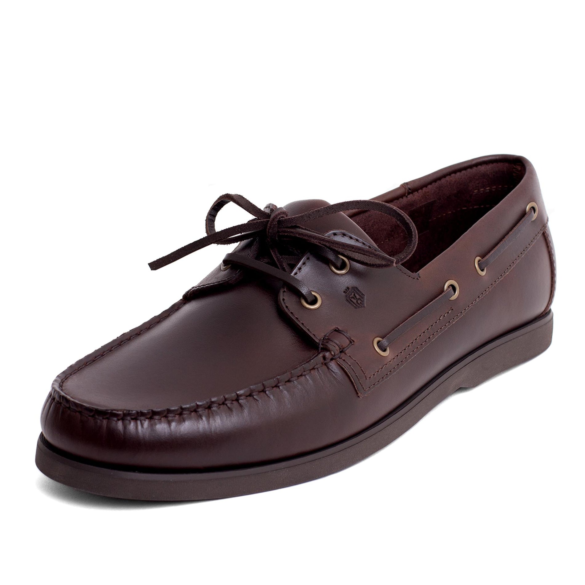 Dynamic Leather Boat Shoes | Dark Brown - Mengloria