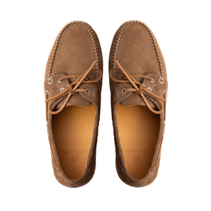 grey suede boat shoes