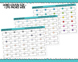 Hobo Cousin Rainbow Star Quarter Boxes Planner Stickers for Hobo Cousin or any Planner or Insert