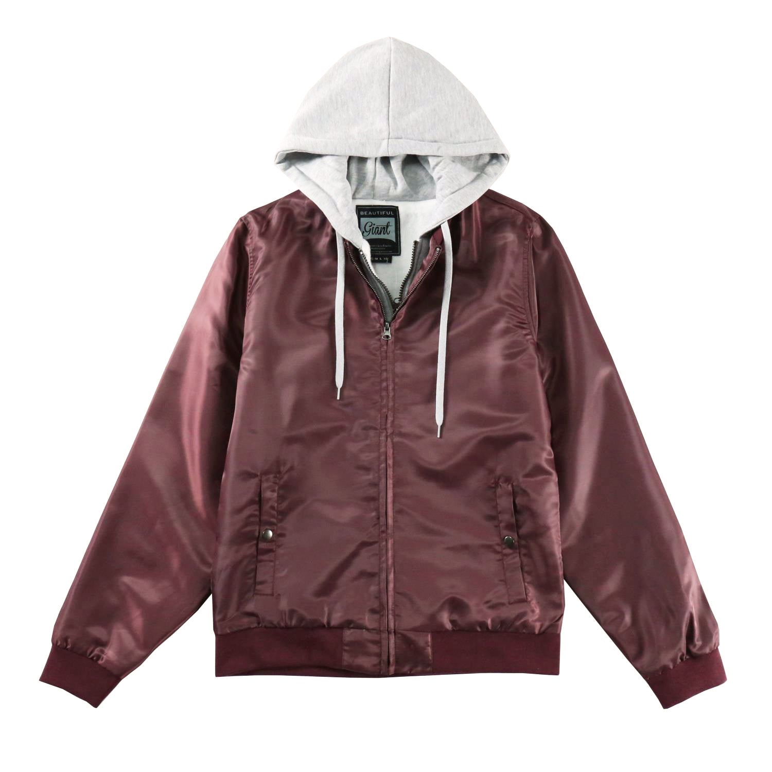 mens burgundy zip hoodie